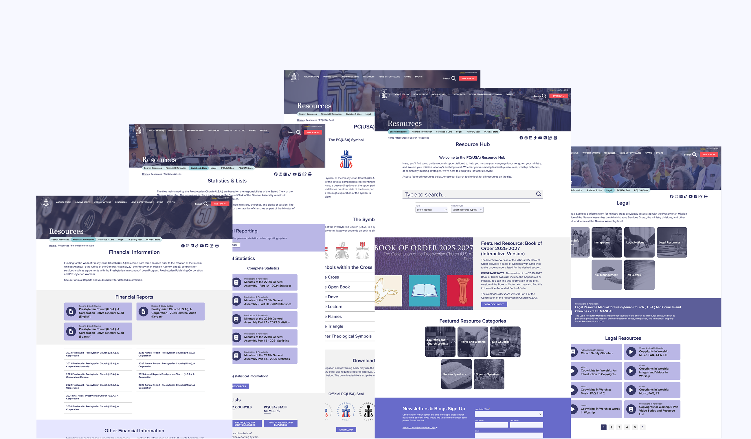Resource library grid